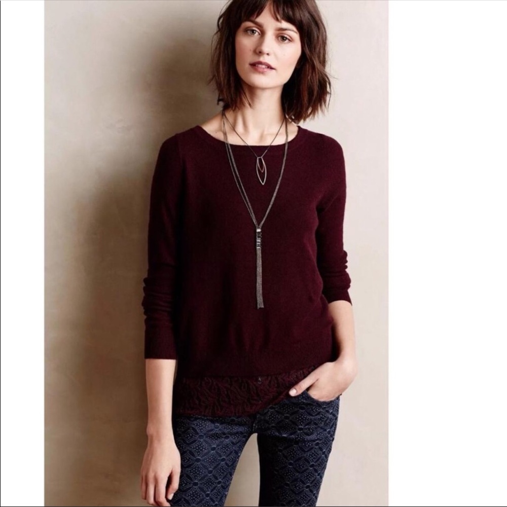 Anthro Angel of the North Lace Sweater